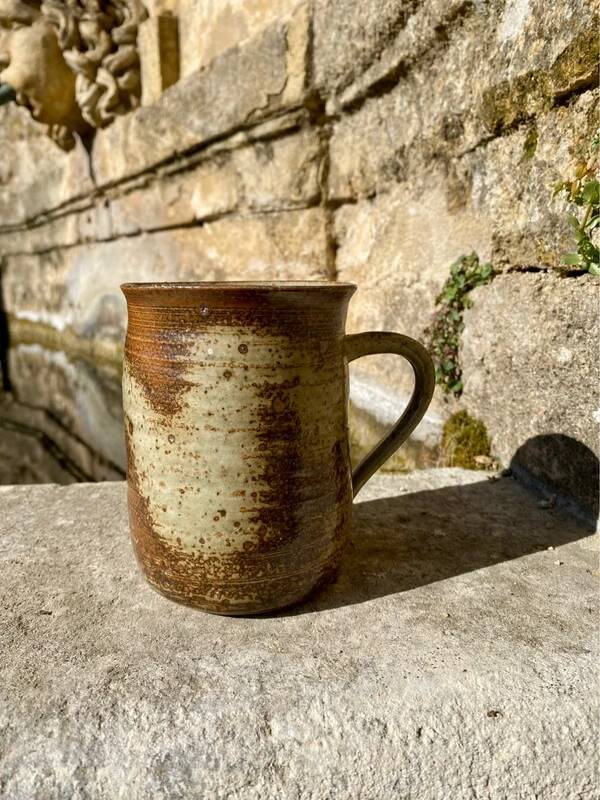 Speckled stoneware pot