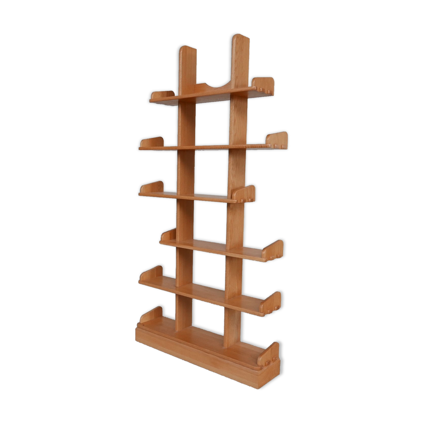 Brutalist oak mid-century dutch shelf