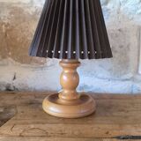 Lampe à poser en bois tourné