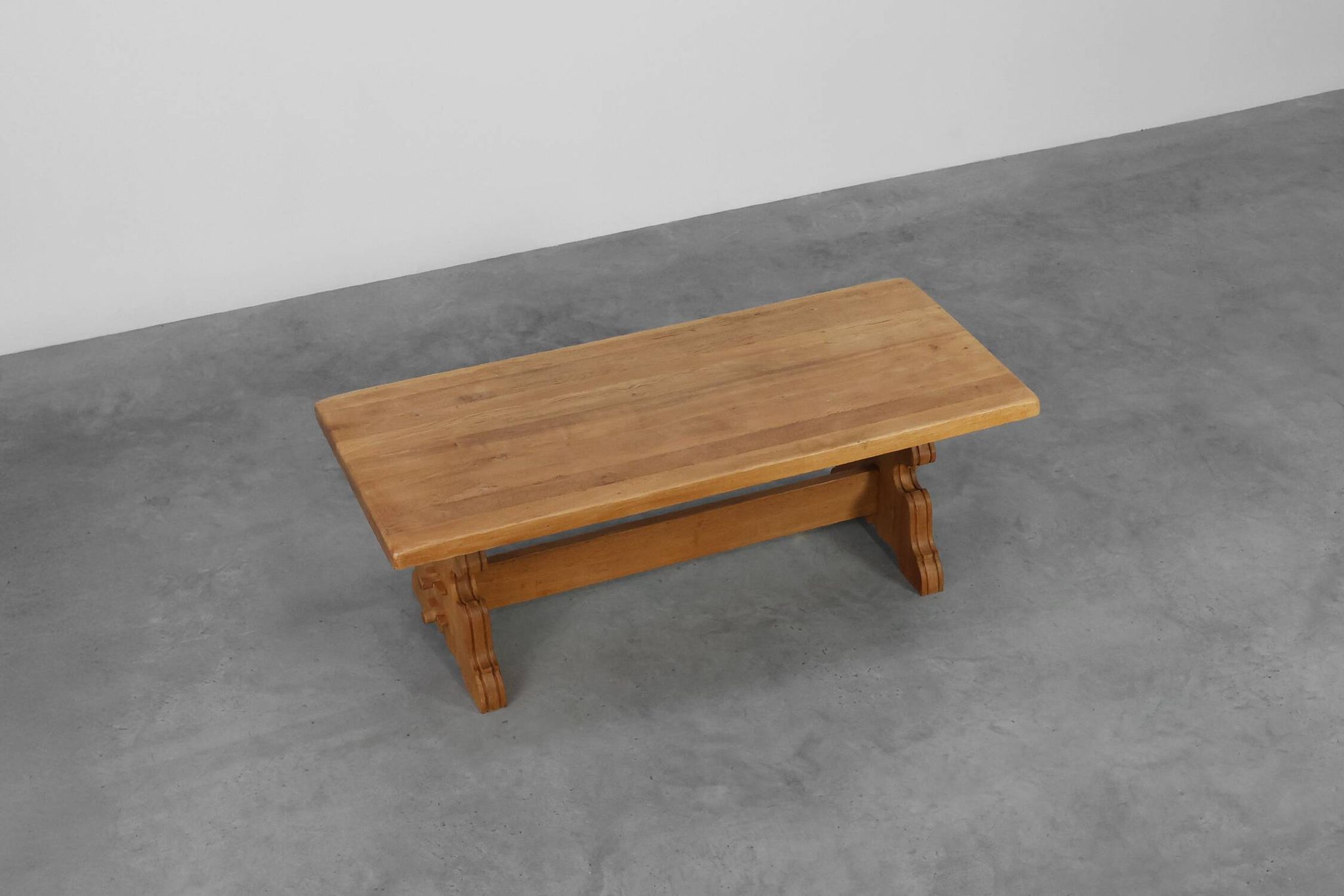Mid‑20th‑Century Rustic Oak Dining Table, France 1960s