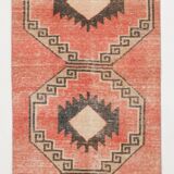 Vintage Pale Red Oriental Persian Runner Rug, 84x389Cm