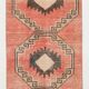 Vintage Pale Red Oriental Persian Runner Rug, 84x389Cm