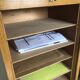Meuble classeur a rideaux en bois