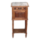 Wooden and marble bedside table