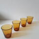 Set of 5 amber water glasses