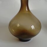 Brown smoked glass vase