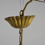 3-branched vintage golden wheat chandelier