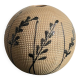 Vase boule en grès, années 80