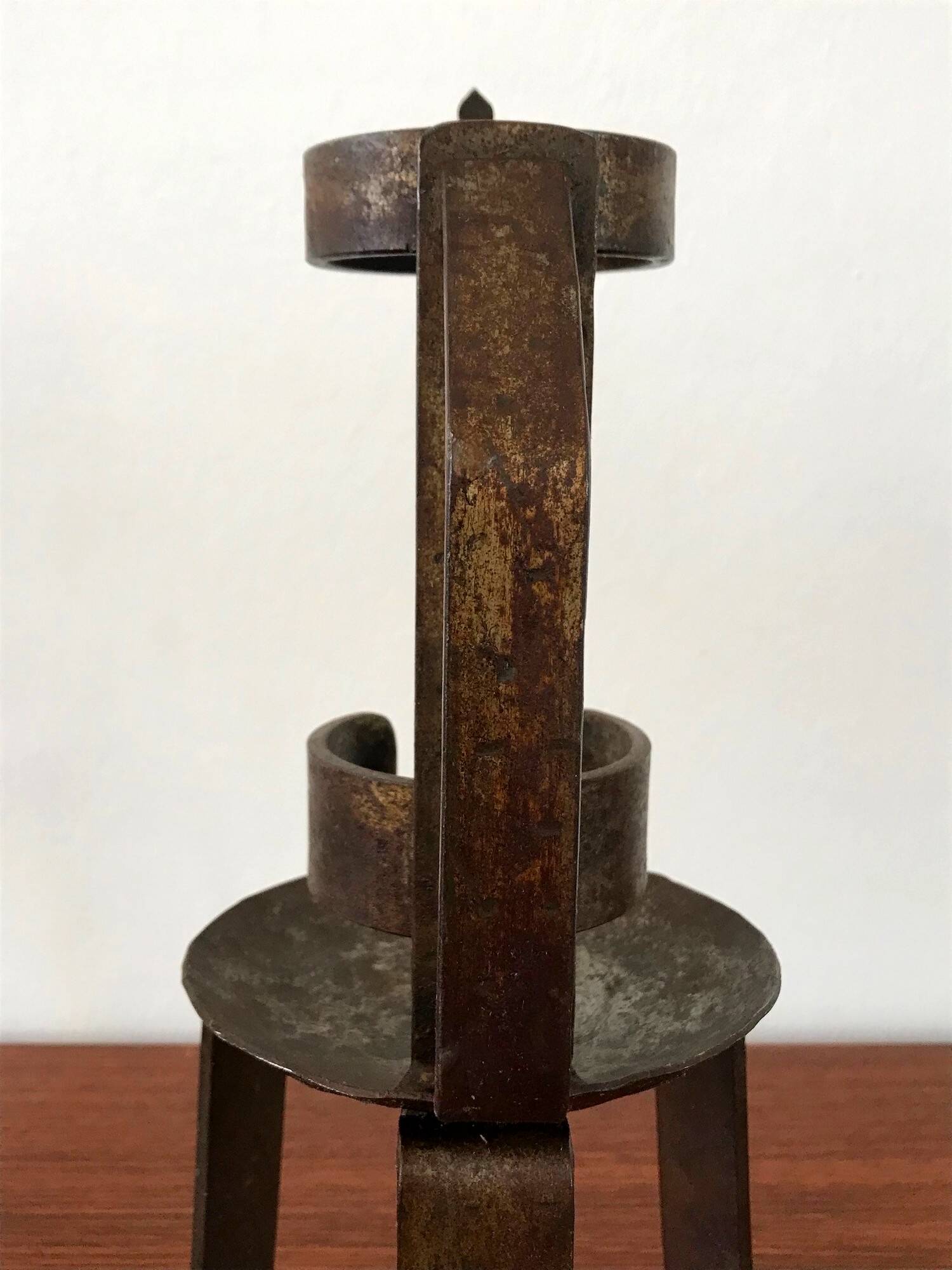 Vintage wrought iron candle holders from the 70s
