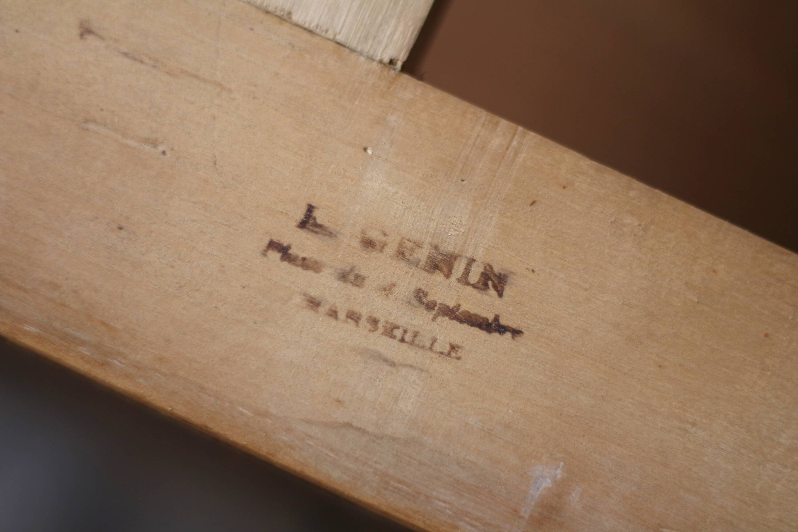 walnut chest of drawers by L. GENIN (Marseille). Circa 1900.