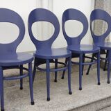 Series of 4 vintage Baumann chairs model Mouette