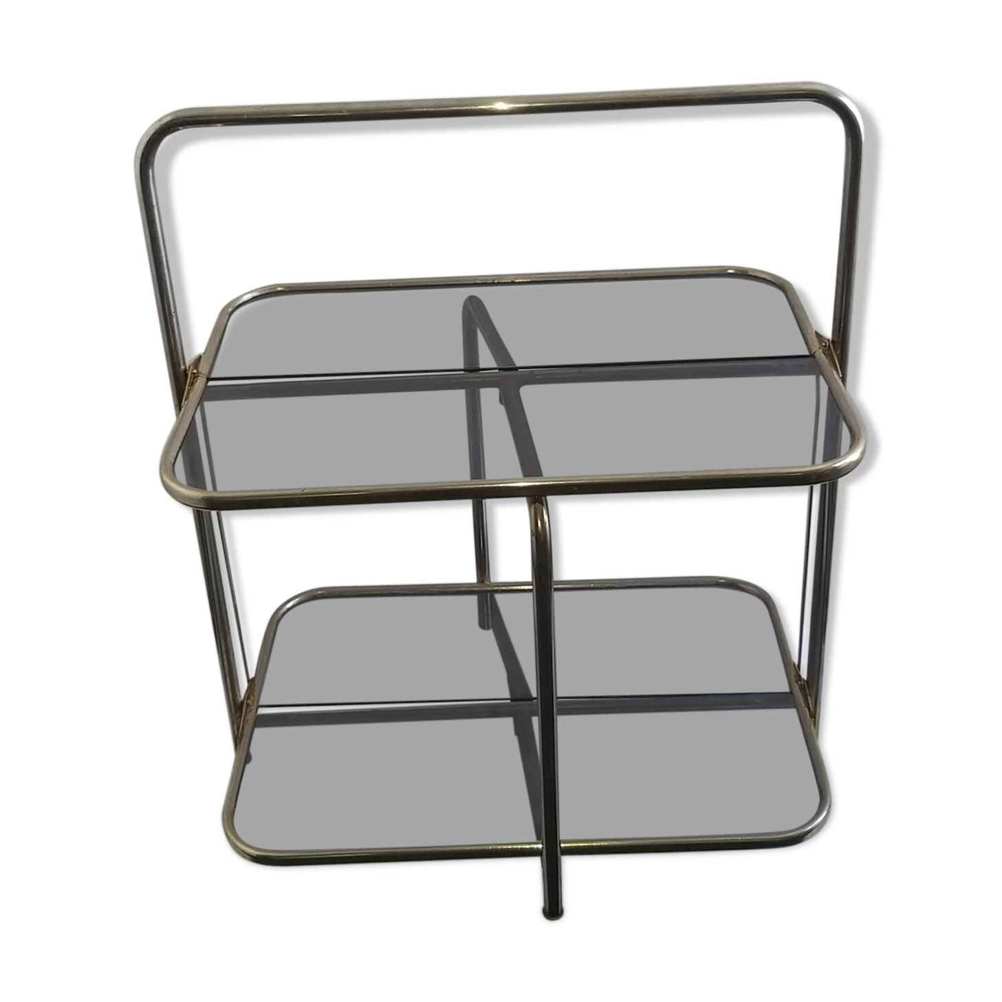 Iron and glass decserte years 70 portable