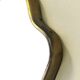 Vintage Shield Shaped Wall Mirror with Brass Frame and Beveled Glass, Italy