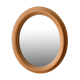 Oval wooden mirror 31x37cm