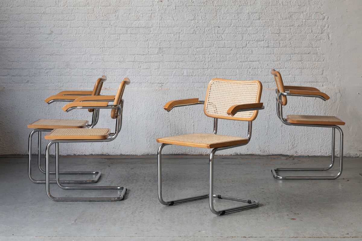 Set of 4 ‘Cesca’ dining chairs Marcel Breuer, Italy, 1970’s