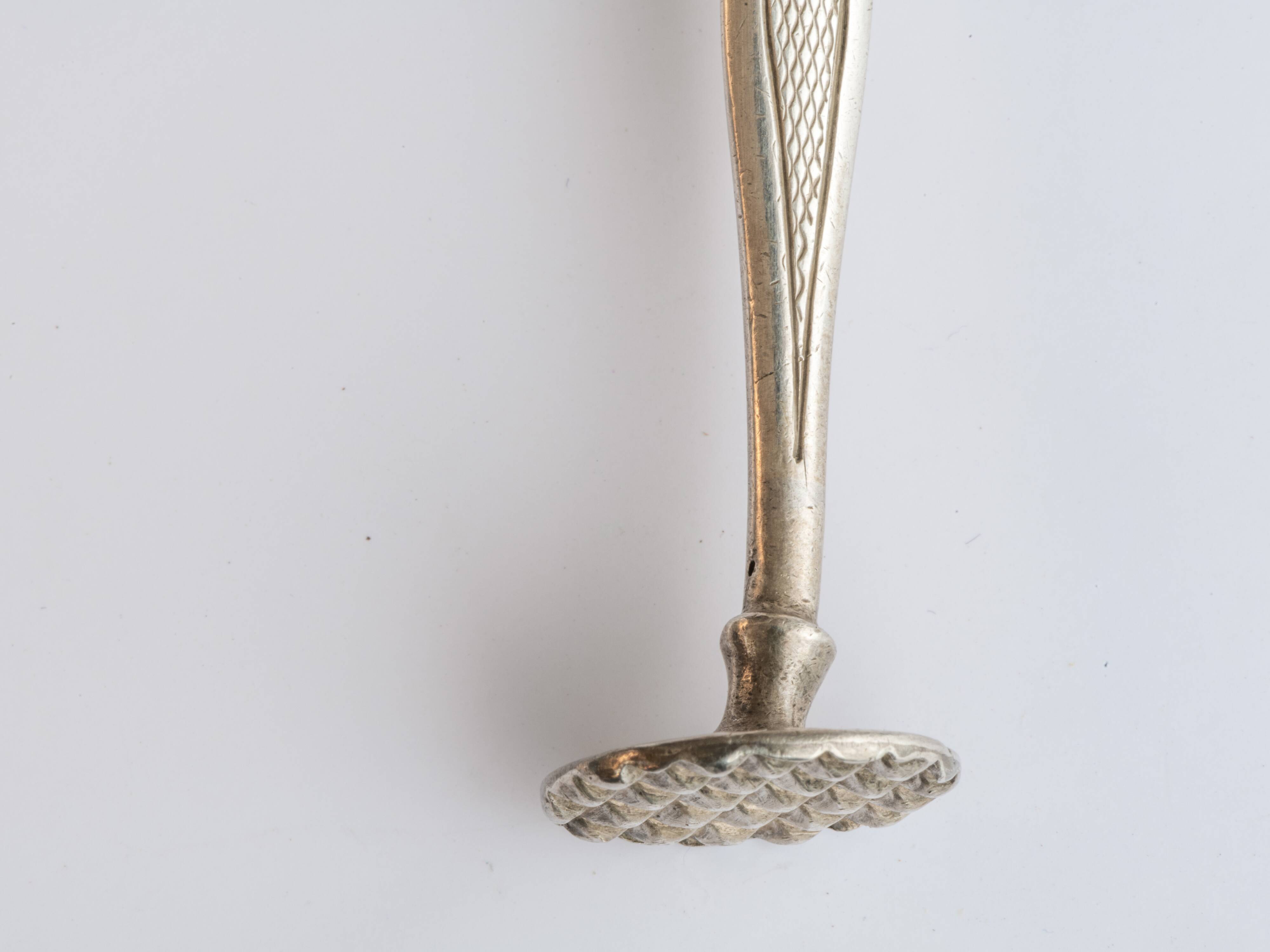 Solid silver medicine spoon