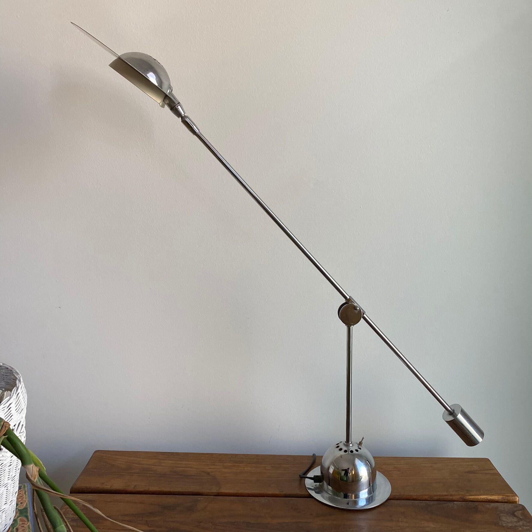 Aluminor chrome balance desk lamp in Space Age style