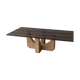 Large modernist coffee table smoked glass