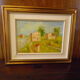 Painting by Gian BERRA with autograph letter signed on the back, contemporary painter - Italy
