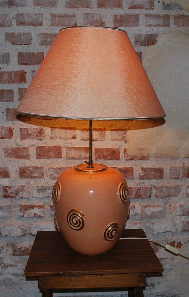 Longwy enamel lamp