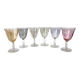 set of 6 glasses for cooked wine, multicolored pearly Arlequin digestif