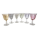 set of 6 glasses for cooked wine, multicolored pearly Arlequin digestif