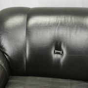 1970s Italian Two-Seat Sofa by Adriano Piazzesi in Chrome and Leatherette