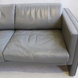 Gray leather sofa Walter Knoll, design Jürgen Lange