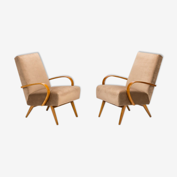 A pair of armchairs type 53, designed by Jaroslav Smidek, TON, 1960s