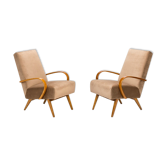 Une paire de fauteuils type 53, conçue par Jaroslav Smidek, TON, années 1960