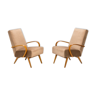 A pair of armchairs type 53, designed by Jaroslav Smidek, TON, 1960s