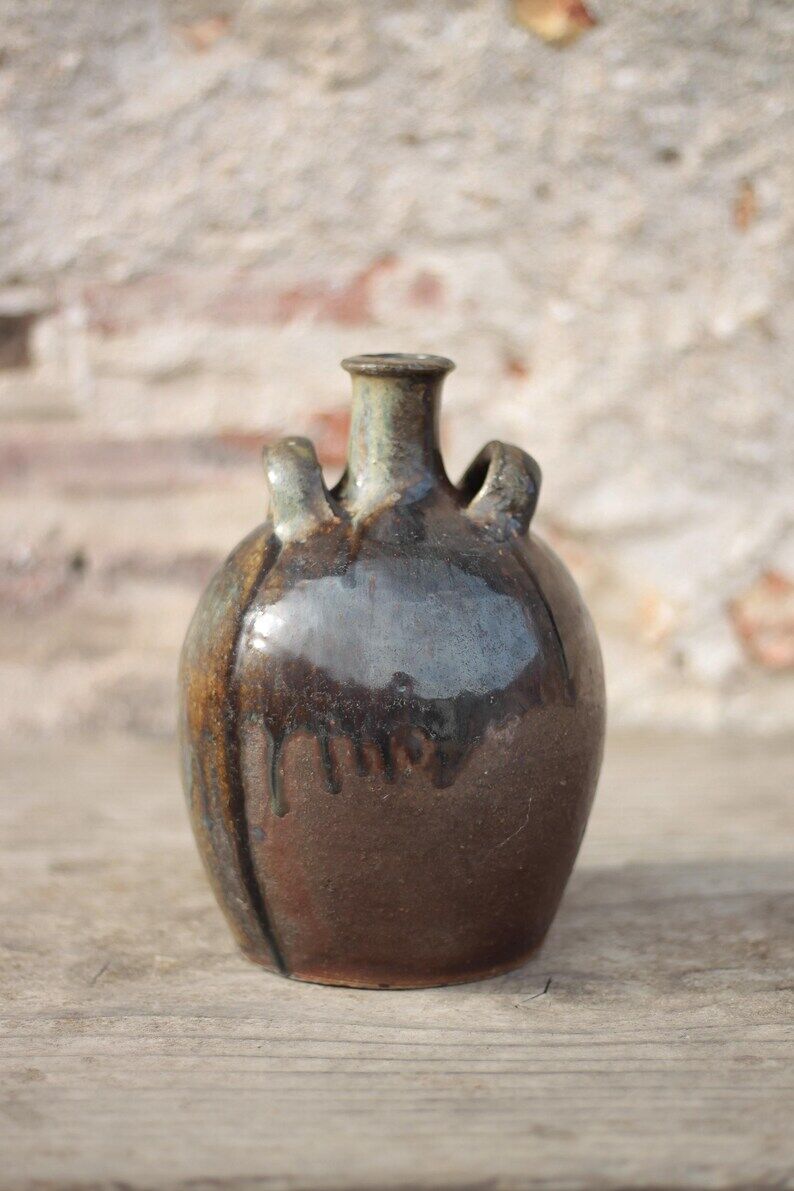 Old handled pot, antique pot, handled jar, interior decoration, collection, pottery