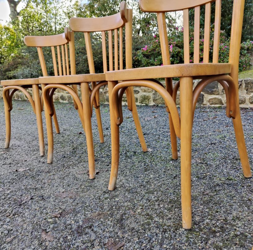Light wood bistro chairs