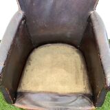 Vintage leather club chair, 1930s