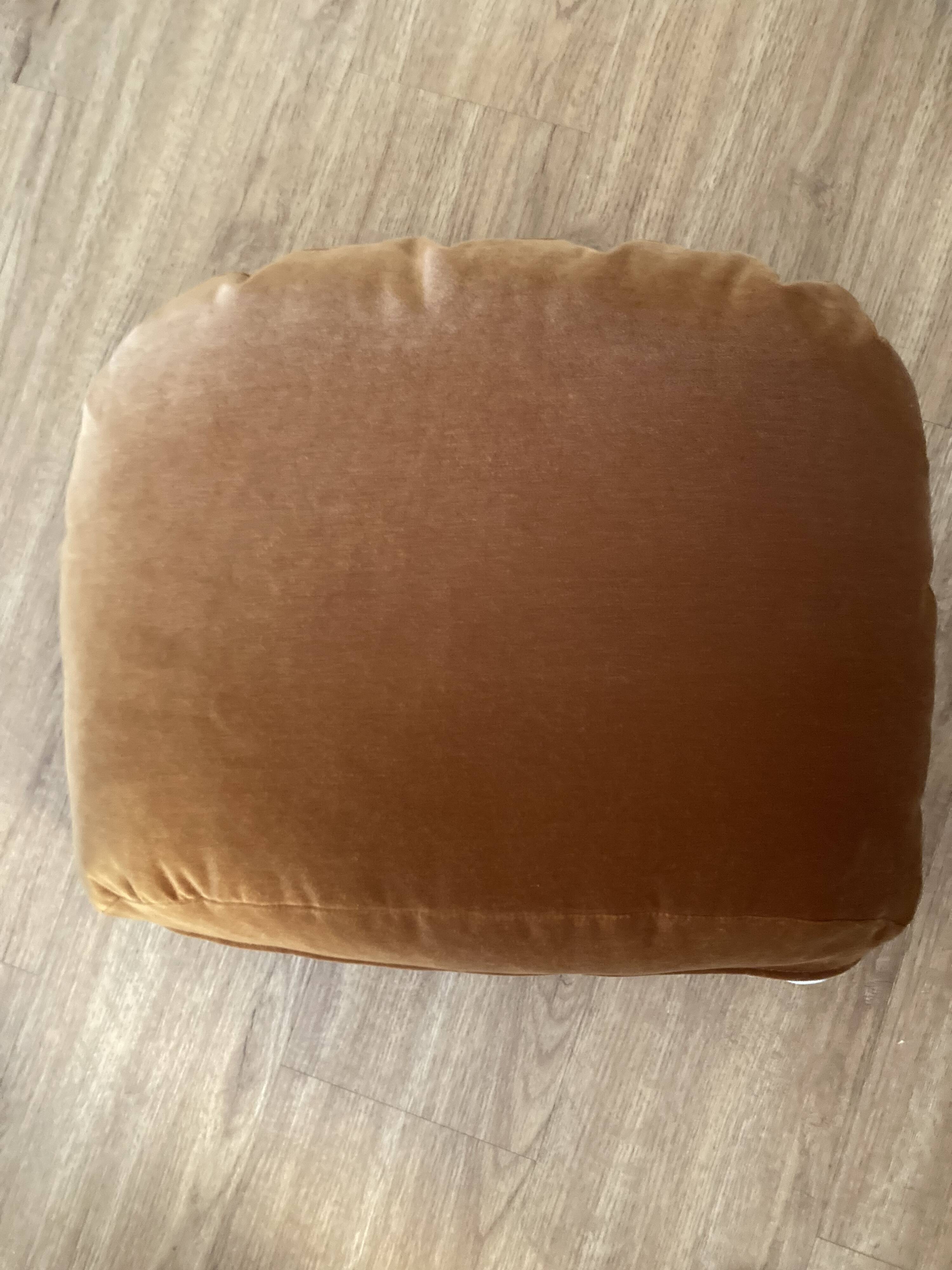 Fauteuil boule alpine AMPM velours Orange