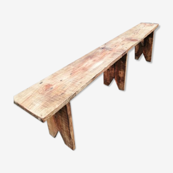 Banc de ferme en bois Long 185cm