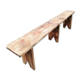 Long wooden farm bench 185cm