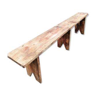 Long wooden farm bench 185cm