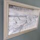 Peinture à l’huile de paysage d’hiver moderne suédoise moderne « Chutes de neige » vintage, encadrée