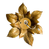 Masca golden metal flower wall lamp