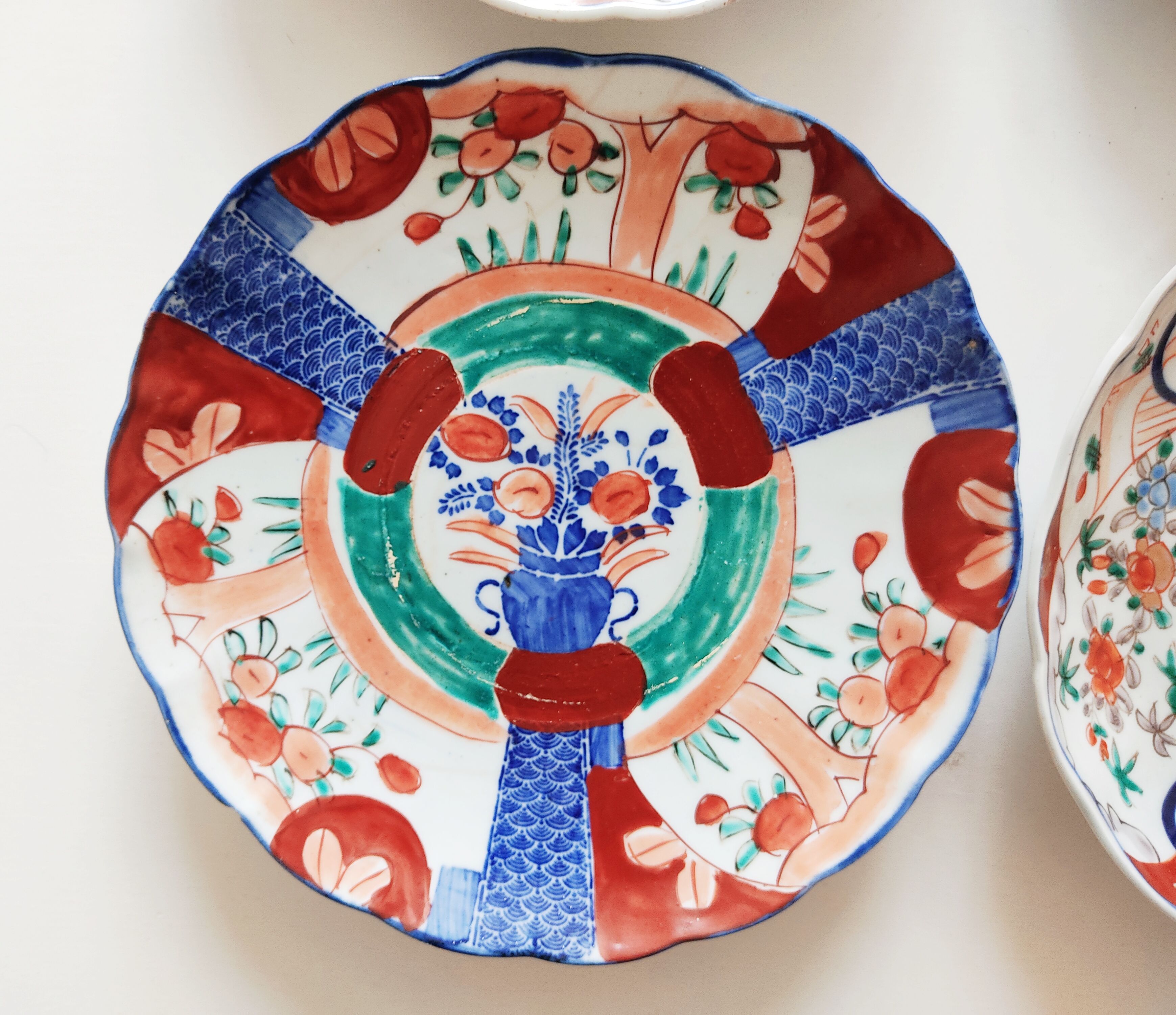 Set of 6 plates Imari Japan Meiji