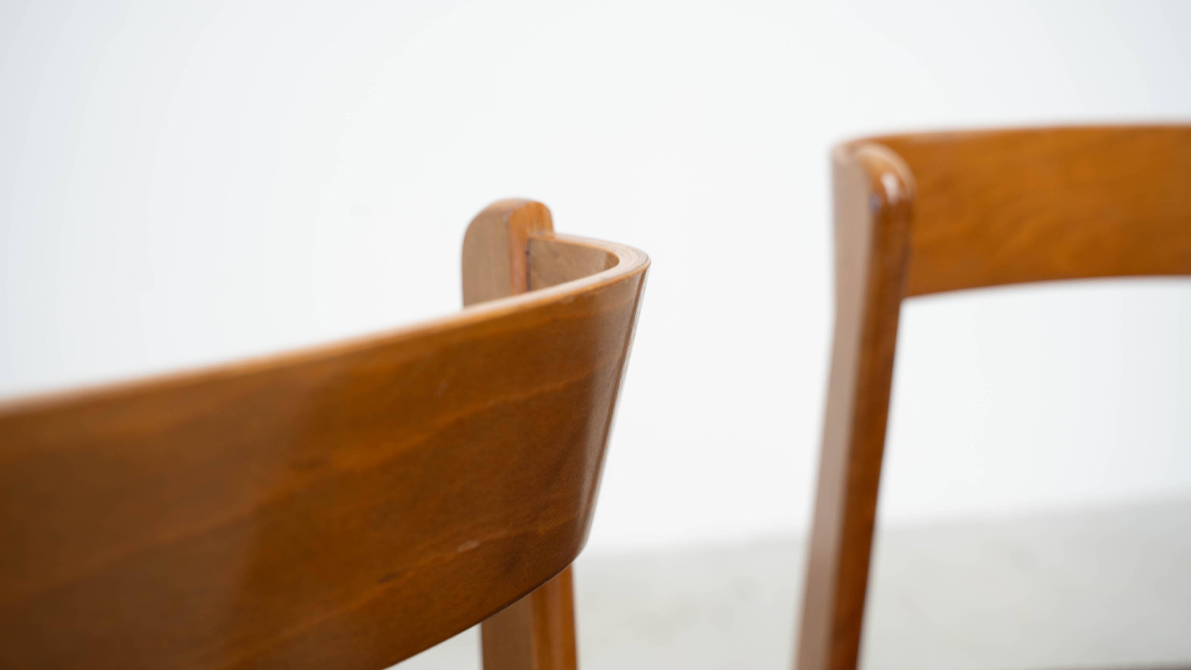 Set of four Italian dining chairs attr. to Willy Rizzo