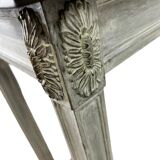 Vintage console / wall table with marble