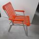 Vintage orange foldable garden armchair Kurz Design (3 armchairs available)