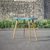 Table haricot formica et pieds compas, table bureau, table d'appoint, table vintage, 60's