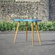 Table haricot formica et pieds compas, table bureau, table d'appoint, table vintage, 60's