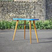 Table haricot formica et pieds compas, table bureau, table d'appoint, table vintage, 60's
