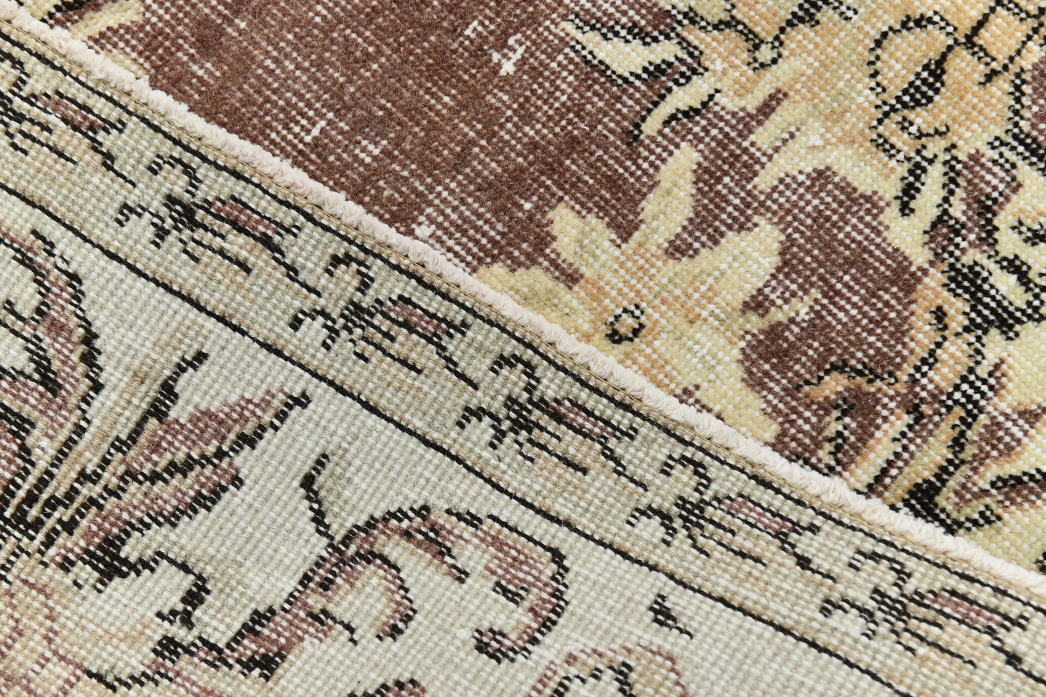 6x10 brown & beige classic antique rug, 192x299cm