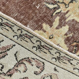 6x10 brown & beige classic antique rug, 192x299cm