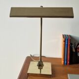 Lampe de bureau style banquier laiton 1970